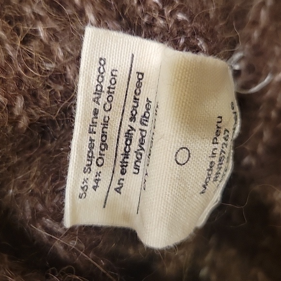 Mate The Label Super Fine Alpaca Oeganic Cotton Crewneck Sweater Xsmall/Small - Picture 4 of 5